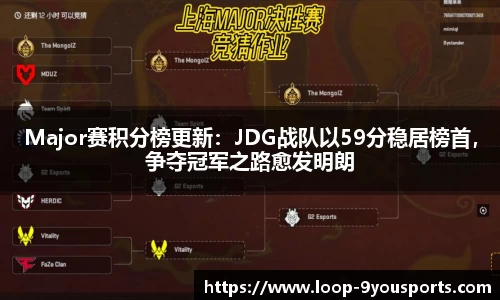 Major赛积分榜更新：JDG战队以59分稳居榜首，争夺冠军之路愈发明朗
